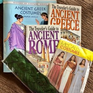 GrecoRoman books & toga clothing pattern